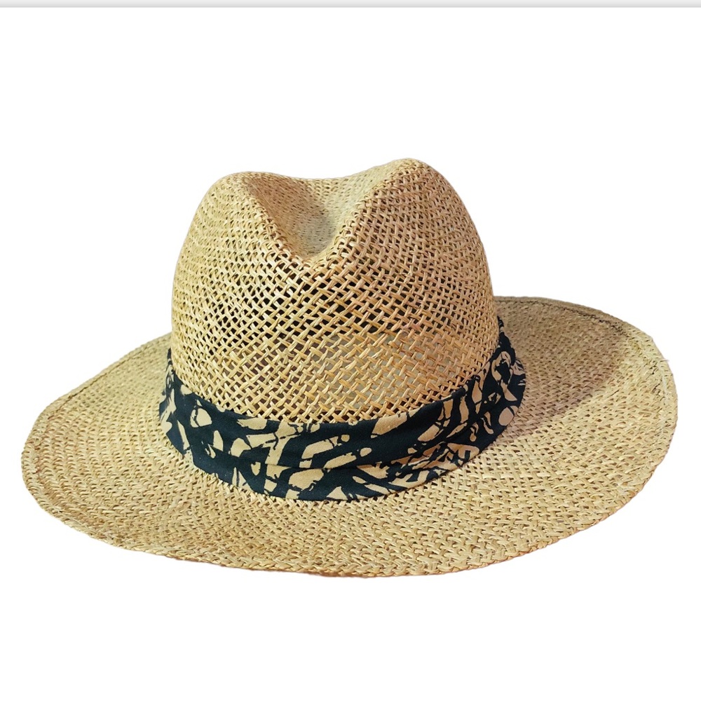 Vintage safari bush gear Panama straw sun hat Coastal Festival Vacation